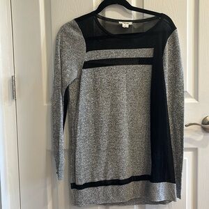 Helmut Lang sz M medium sweater top grey with see through inserts​​​